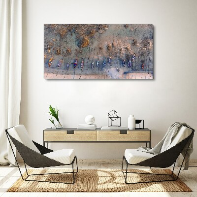 Tableau imprimé sur toile Un port tranquille dans la lumière du coucher du soleil