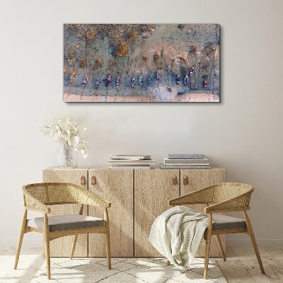 Tableau imprimé sur toile Un port tranquille dans la lumière du coucher du soleil