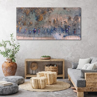 Tableau imprimé sur toile Un port tranquille dans la lumière du coucher du soleil