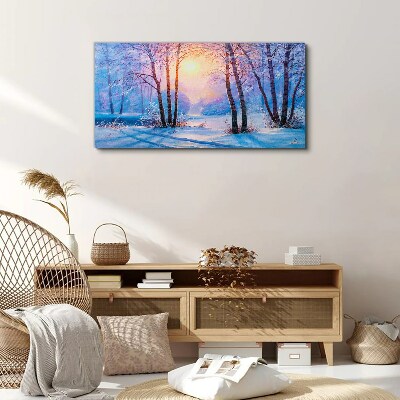 Tableau sur toile Matin d'hiver dans la forêt