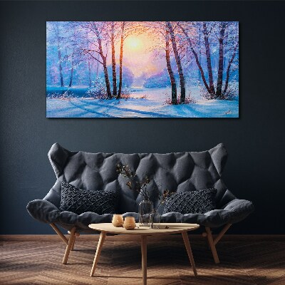Tableau sur toile Matin d'hiver dans la forêt