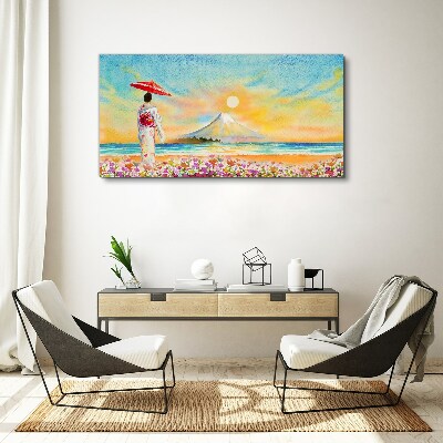 Tableau sur toile Une matinée tranquille au bord de la mer