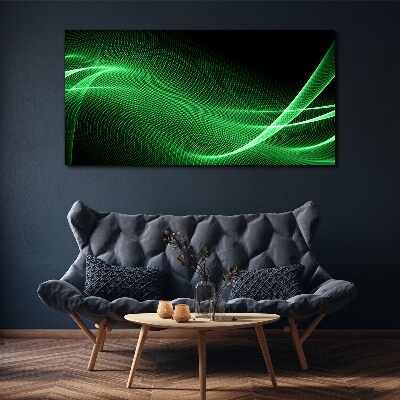Tableau toile imprimée Vagues d'énergie verte