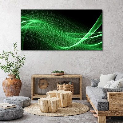 Tableau toile imprimée Vagues d'énergie verte