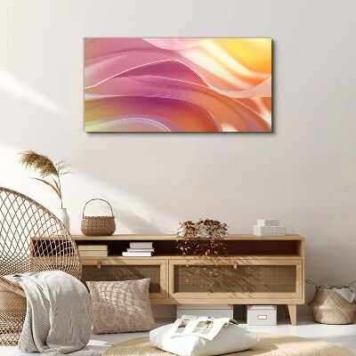 Tableau sur toile Des vagues de couleurs dans des tons pastel