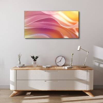 Tableau sur toile Des vagues de couleurs dans des tons pastel