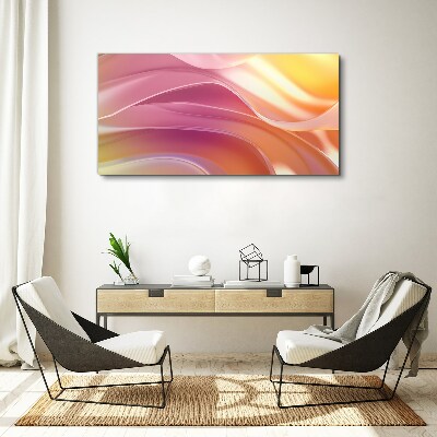 Tableau sur toile Des vagues de couleurs dans des tons pastel