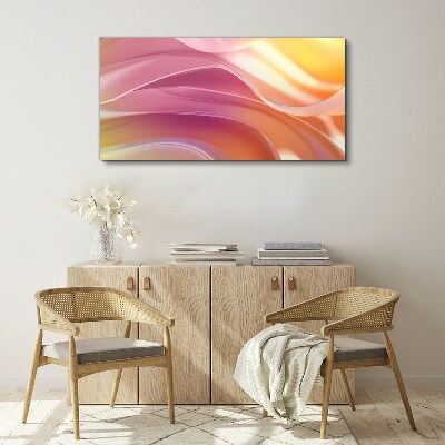 Tableau sur toile Des vagues de couleurs dans des tons pastel