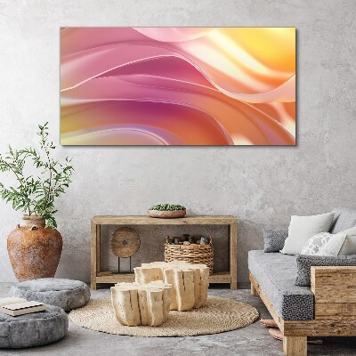 Tableau sur toile Des vagues de couleurs dans des tons pastel