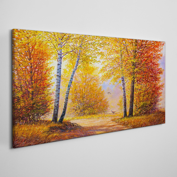 Tableau imprimé sur toile Automne doré dans la forêt