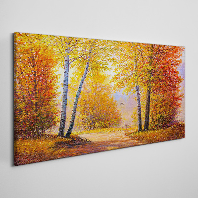 Tableau imprimé sur toile Automne doré dans la forêt