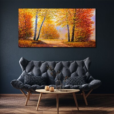 Tableau imprimé sur toile Automne doré dans la forêt