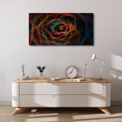 Tableau sur toile Un tourbillon de lumières colorées