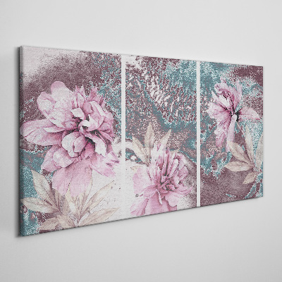 Tableau sur toile Un rêve floral aux tons pastel