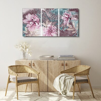 Tableau sur toile Un rêve floral aux tons pastel