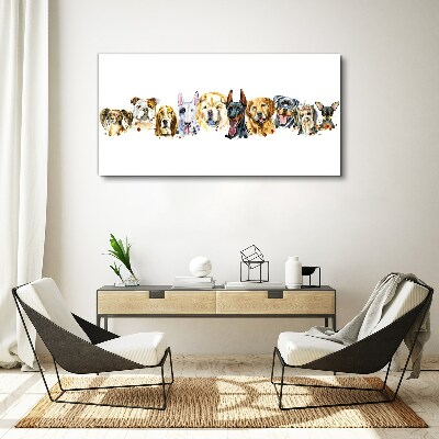Tableau sur toile Amitiés canines