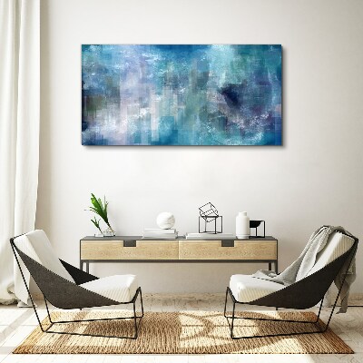 Tableau toile imprimée Jeu abstrait de couleurs dans les bleus