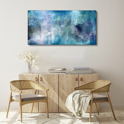 Tableau toile imprimée Jeu abstrait de couleurs dans les bleus