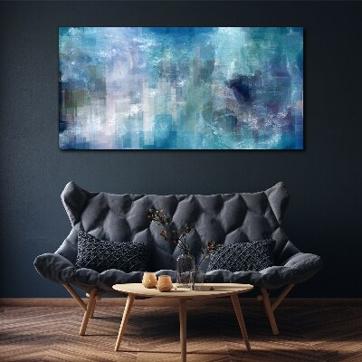 Tableau toile imprimée Jeu abstrait de couleurs dans les bleus