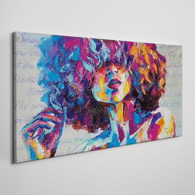 Tableau toile imprimée Expression de portrait coloré