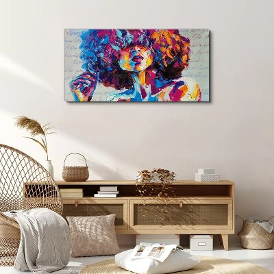 Tableau toile imprimée Expression de portrait coloré