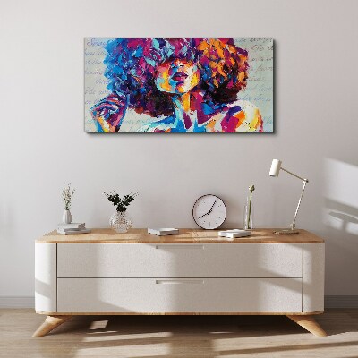 Tableau toile imprimée Expression de portrait coloré