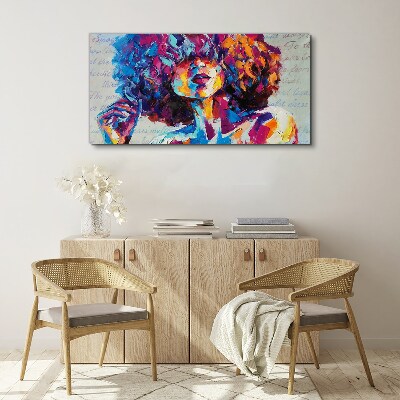 Tableau toile imprimée Expression de portrait coloré