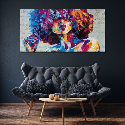 Tableau toile imprimée Expression de portrait coloré