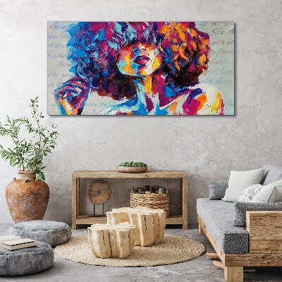 Tableau toile imprimée Expression de portrait coloré