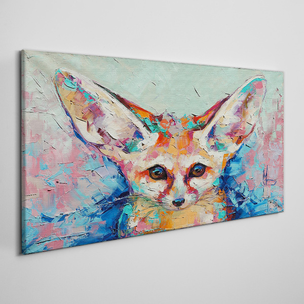 Tableau sur toile Portrait couleur d'un renard fennec