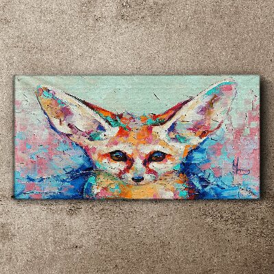 Tableau sur toile Portrait couleur d'un renard fennec