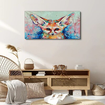 Tableau sur toile Portrait couleur d'un renard fennec