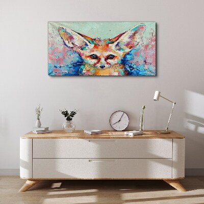 Tableau sur toile Portrait couleur d'un renard fennec