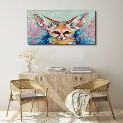 Tableau sur toile Portrait couleur d'un renard fennec