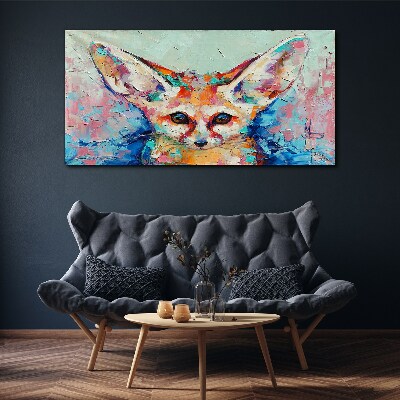 Tableau sur toile Portrait couleur d'un renard fennec