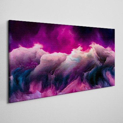 Tableau toile imprimée Vagues de couleur en violet