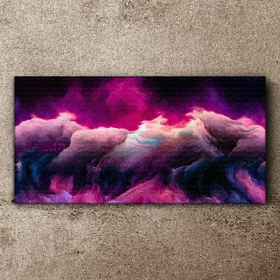 Tableau toile imprimée Vagues de couleur en violet