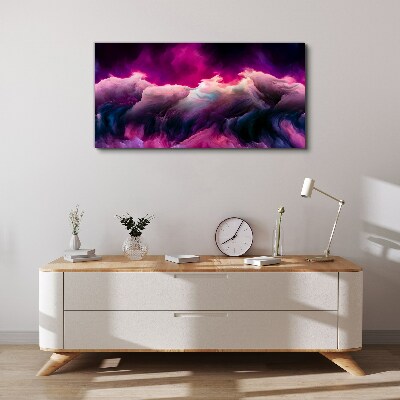 Tableau toile imprimée Vagues de couleur en violet