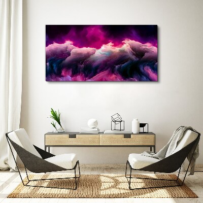 Tableau toile imprimée Vagues de couleur en violet