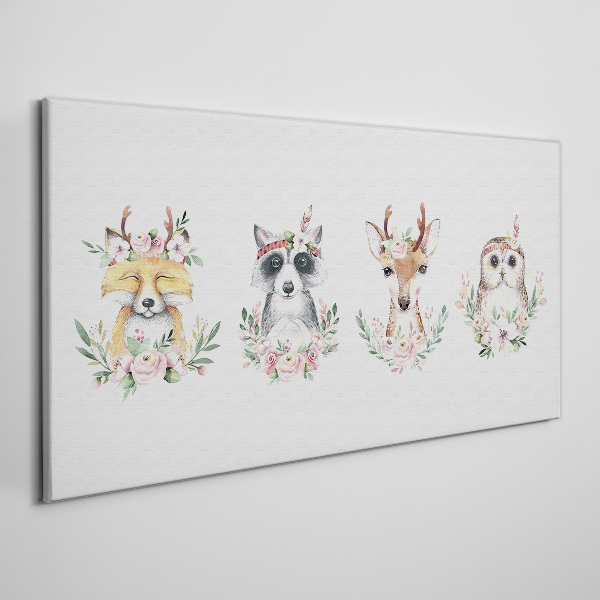 Tableau imprimé sur toile Amis de la forêt en fleurs