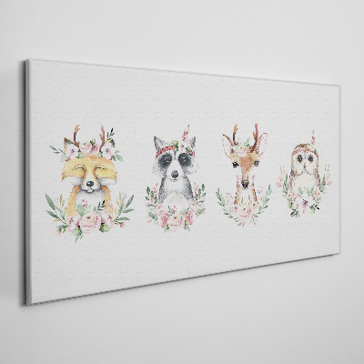 Tableau imprimé sur toile Amis de la forêt en fleurs