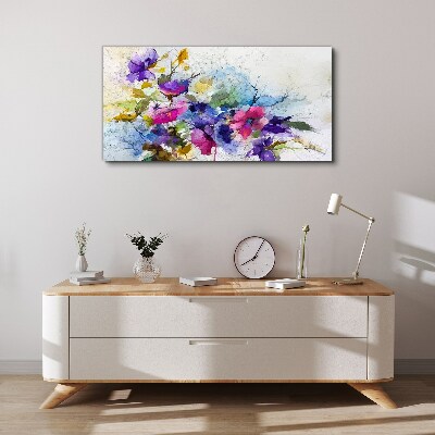 Tableau imprimé sur toile Une explosion florale de couleurs
