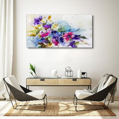 Tableau imprimé sur toile Une explosion florale de couleurs