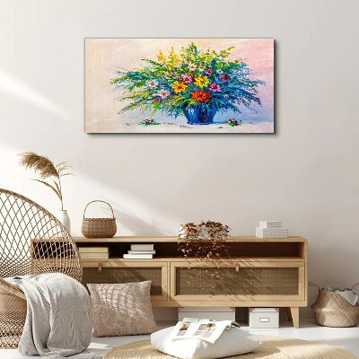 Tableau sur toile Bouquet de fleurs de printemps dans un vase