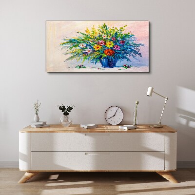 Tableau sur toile Bouquet de fleurs de printemps dans un vase