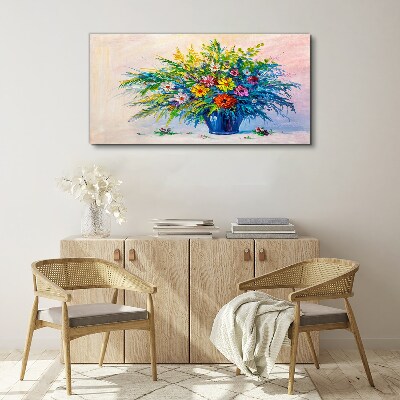 Tableau sur toile Bouquet de fleurs de printemps dans un vase