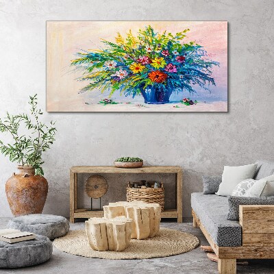 Tableau sur toile Bouquet de fleurs de printemps dans un vase