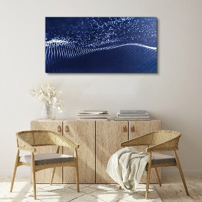 Tableau imprimé sur toile Ondes de lumière bleue