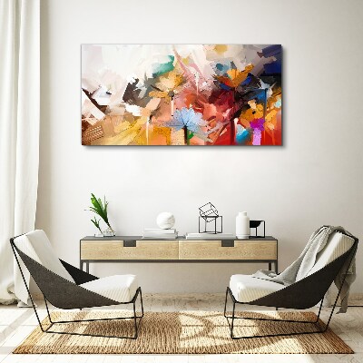 Tableau sur toile Fleurs colorées dans un style abstrait