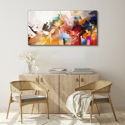 Tableau sur toile Fleurs colorées dans un style abstrait